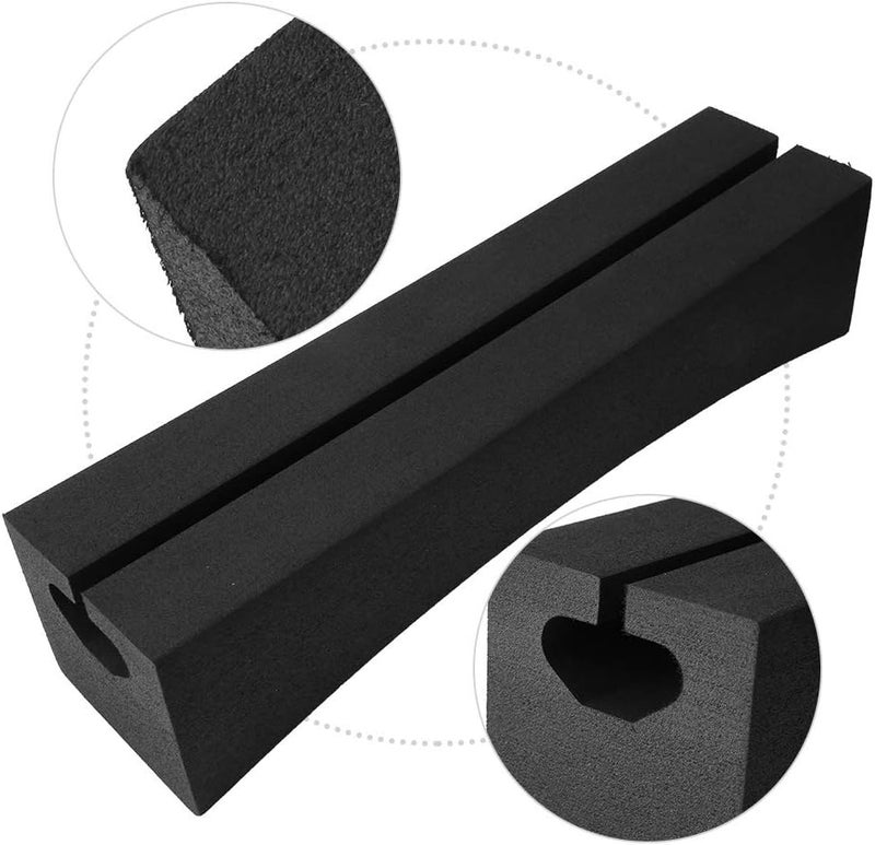 GLOGLOW Outdoor Car Roof Rack Bars, 2 Pack EVA Soft Oval Wear Universal Fit Surfboard Kayak Stand Up Paddle Board Carrier - Image 4